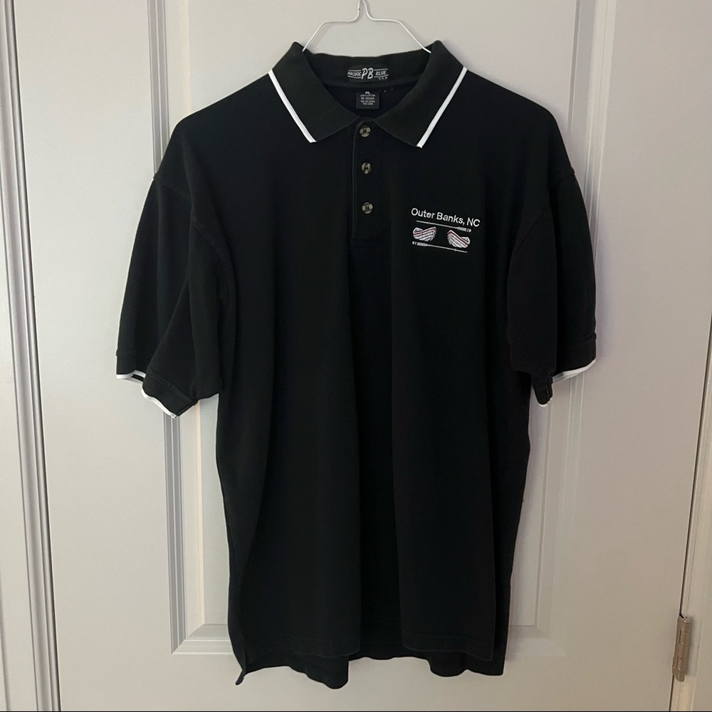 Vintage Outer Banks, North Carolina mens short sleeve polo shirt | size XL